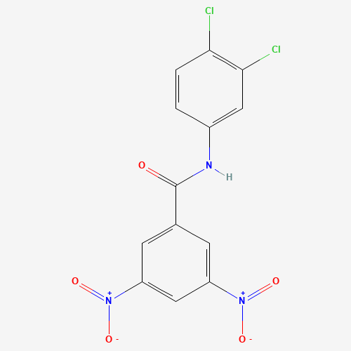 N-(3,4-dichlorophenyl)-3,5-dinitrobenzamide (CAS: 282091-60-5) - Chemical Structure and Molecular Formula 