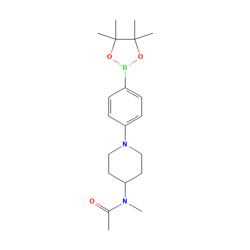 N-methyl-N-[1-[4-(4,4,5,5-tetramethyl-1,3,2-dioxaborolan-2-yl)phenyl]piperidin-4-yl]acetamide (CAS: 1415793-98-4) - Related Chemical Product