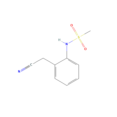 N-[2-(cyanomethyl)phenyl]methanesulfonamide (CAS: 36268-70-9) - Chemical Structure and Molecular Formula 