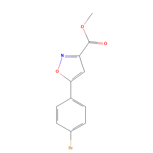 methyl 5-(4-bromophenyl)-1,2-oxazole-3-carboxylate (CAS: 517870-15-4) - Chemical Structure and Molecular Formula 