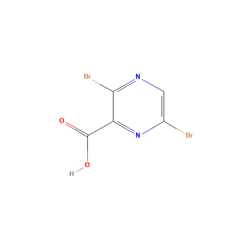 3,6-dibromopyrazine-2-carboxylic acid (CAS: 957230-68-1) - Chemical Structure and Molecular Formula 
