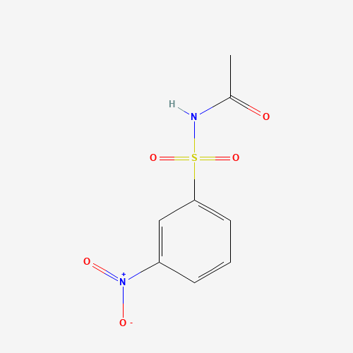 N-(3-nitrophenyl)sulfonylacetamide (CAS: 23530-45-2) - Chemical Structure and Molecular Formula 