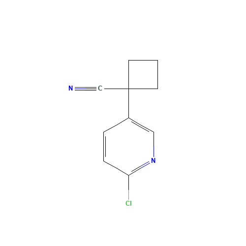 1-(6-chloropyridin-3-yl)cyclobutane-1-carbonitrile (CAS: 485828-75-9) - Chemical Structure and Molecular Formula 