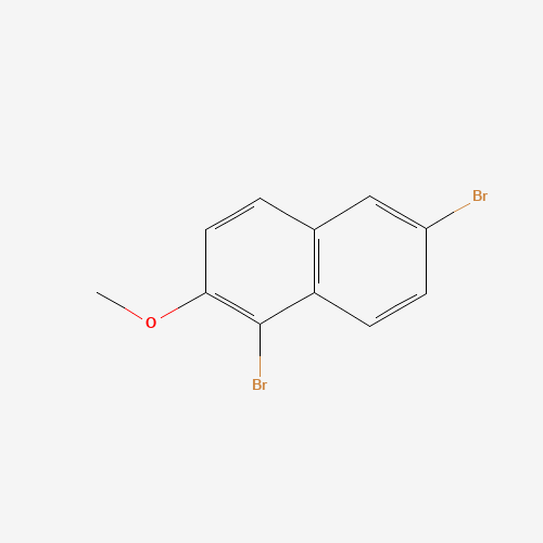 1,6-dibromo-2-methoxynaphthalene (CAS: 66996-59-6) - Chemical Structure and Molecular Formula 