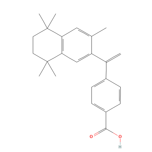 4-[1-(3,5,5,8,8-pentamethyl-6,7-dihydronaphthalen-2-yl)ethenyl]benzoic acid (CAS: 166175-31-1) - Related Chemical Product