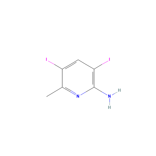 3,5-diiodo-6-methylpyridin-2-amine (CAS: 1000342-88-0) - Chemical Structure and Molecular Formula 