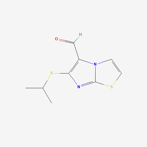 6-propan-2-ylsulfanylimidazo[2,1-b][1,3]thiazole-5-carbaldehyde (CAS: 338976-44-6) - Chemical Structure and Molecular Formula 