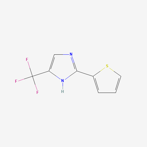2-thiophen-2-yl-5-(trifluoromethyl)-1H-imidazole (CAS: 33468-72-3) - Chemical Structure and Molecular Formula 
