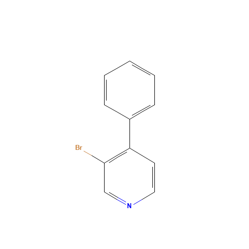 3-bromo-4-phenylpyridine (CAS: 88345-89-5) - Chemical Structure and Molecular Formula 