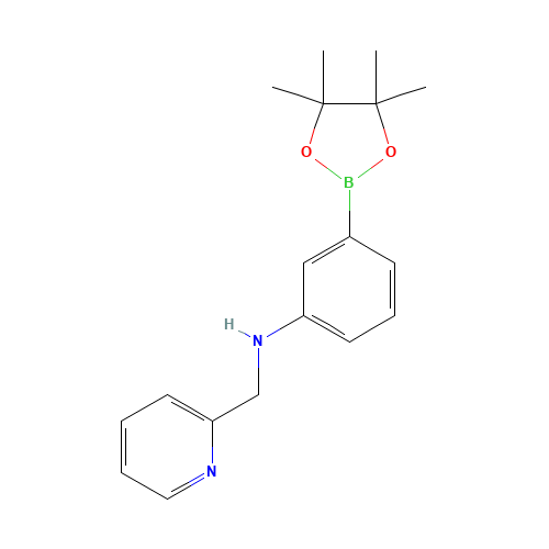 N-(pyridin-2-ylmethyl)-3-(4,4,5,5-tetramethyl-1,3,2-dioxaborolan-2-yl)aniline (CAS: 1610521-43-1) - Related Chemical Product