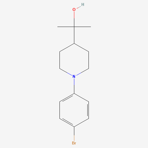 2-[1-(4-bromophenyl)piperidin-4-yl]propan-2-ol (CAS: 1415794-25-0) - Chemical Structure and Molecular Formula 