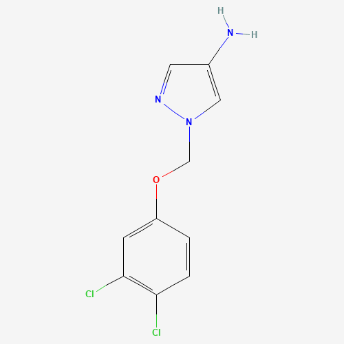 1-[(3,4-dichlorophenoxy)methyl]pyrazol-4-amine (CAS: 1006315-93-0) - Chemical Structure and Molecular Formula 
