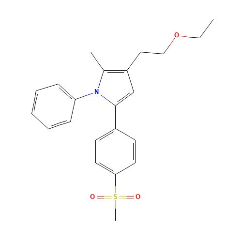 3-(2-ethoxyethyl)-2-methyl-5-(4-methylsulfonylphenyl)-1-phenylpyrrole (CAS: 1005451-58-0) - Related Chemical Product