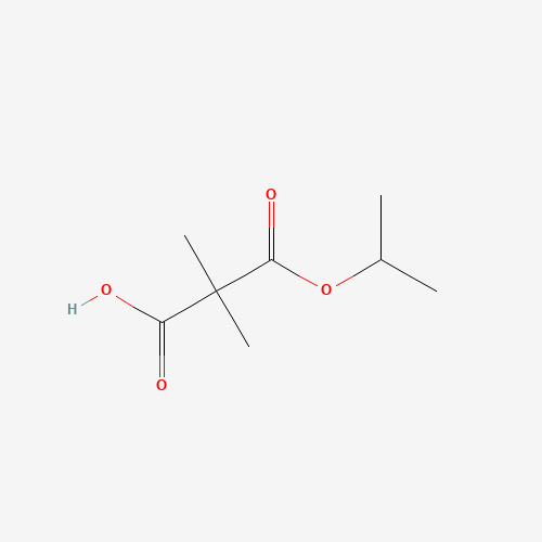 2,2-dimethyl-3-oxo-3-propan-2-yloxypropanoic acid (CAS: 7695-26-3) - Chemical Structure and Molecular Formula 