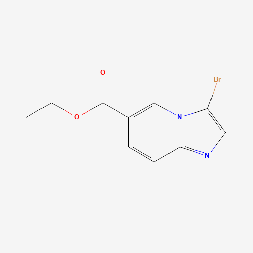 ethyl 3-bromoimidazo[1,2-a]pyridine-6-carboxylate (CAS: 1215504-30-5) - Chemical Structure and Molecular Formula 