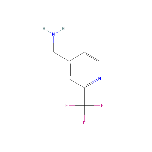 [2-(trifluoromethyl)pyridin-4-yl]methanamine (CAS: 916304-20-6) - Chemical Structure and Molecular Formula 