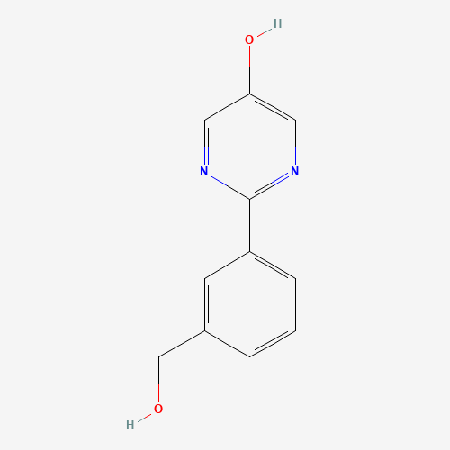 2-[3-(hydroxymethyl)phenyl]pyrimidin-5-ol (CAS: 1369761-19-2) - Chemical Structure and Molecular Formula 