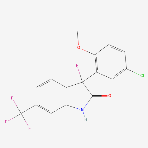 3-(5-chloro-2-methoxyphenyl)-3-fluoro-6-(trifluoromethyl)-1H-indol-2-one (CAS: 183720-28-7) - Related Chemical Product