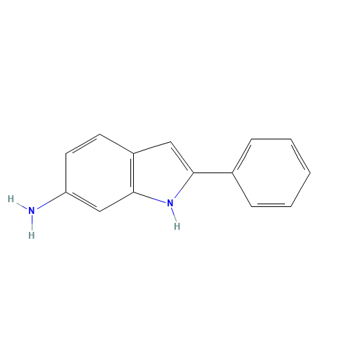 2-phenyl-1H-indol-6-amine (CAS: 500992-13-2) - Chemical Structure and Molecular Formula 