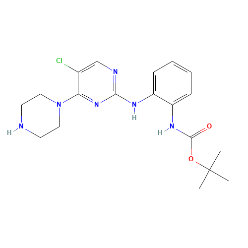 tert-butyl N-[2-[(5-chloro-4-piperazin-1-ylpyrimidin-2-yl)amino]phenyl]carbamate (CAS: 1538605-51-4) - Related Chemical Product