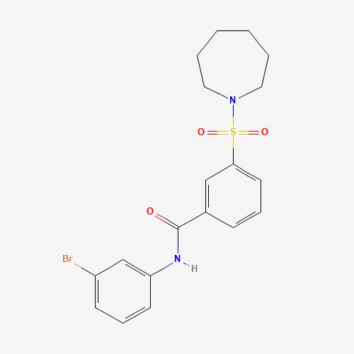 3-(azepan-1-ylsulfonyl)-N-(3-bromophenyl)benzamide (CAS: 420831-40-9) - Related Chemical Product