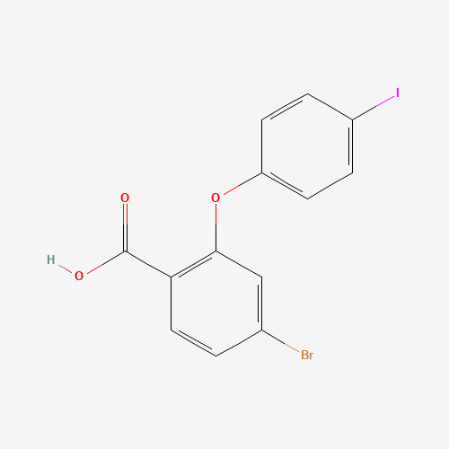 4-bromo-2-(4-iodophenoxy)benzoic acid (CAS: 1099642-47-3) - Chemical Structure and Molecular Formula 