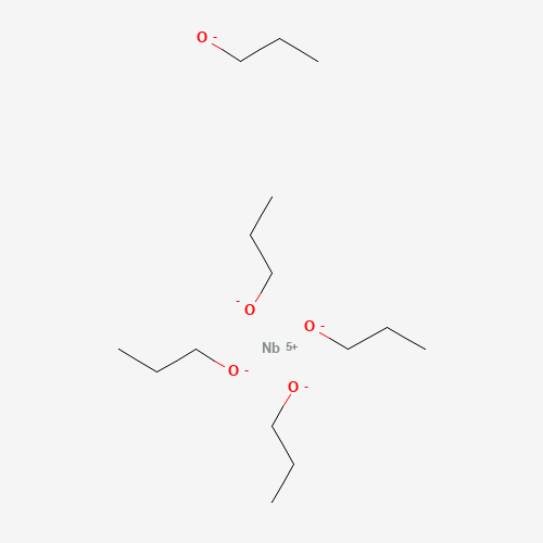 niobium(5+);propan-1-olate (CAS: 38874-17-8) - Chemical Structure and Molecular Formula 