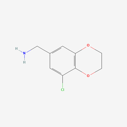 (5-chloro-2,3-dihydro-1,4-benzodioxin-7-yl)methanamine (CAS: 923215-34-3) - Chemical Structure and Molecular Formula 