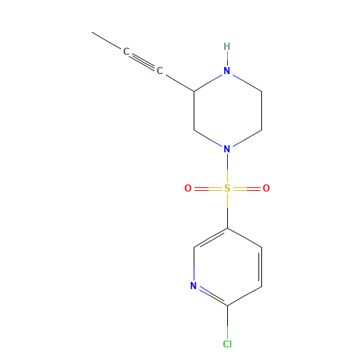 1-(6-chloropyridin-3-yl)sulfonyl-3-prop-1-ynylpiperazine (CAS: 1361224-44-3) - Related Chemical Product