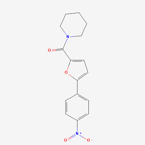 [5-(4-nitrophenyl)furan-2-yl]-piperidin-1-ylmethanone (CAS: 331971-20-1) - Chemical Structure and Molecular Formula 