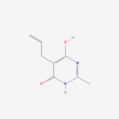 4-hydroxy-2-methyl-5-prop-2-enyl-1H-pyrimidin-6-one (CAS: 85826-32-0) - Chemical Structure and Molecular Formula 