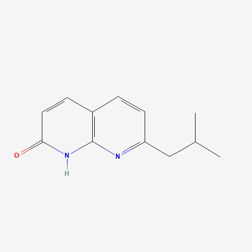7-(2-methylpropyl)-1H-1,8-naphthyridin-2-one (CAS: 69587-88-8) - Chemical Structure and Molecular Formula 