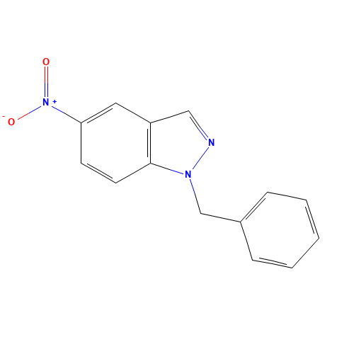 1-benzyl-5-nitroindazole (CAS: 23856-20-4) - Chemical Structure and Molecular Formula 