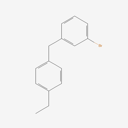 1-bromo-3-[(4-ethylphenyl)methyl]benzene (CAS: 333360-86-4) - Chemical Structure and Molecular Formula 