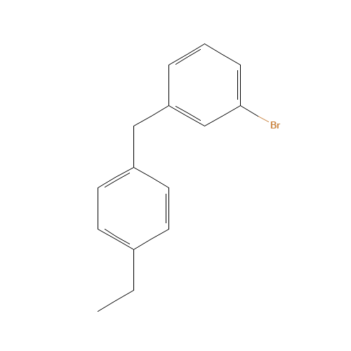 1-bromo-3-[(4-ethylphenyl)methyl]benzene (CAS: 333360-86-4) - Chemical Structure and Molecular Formula 