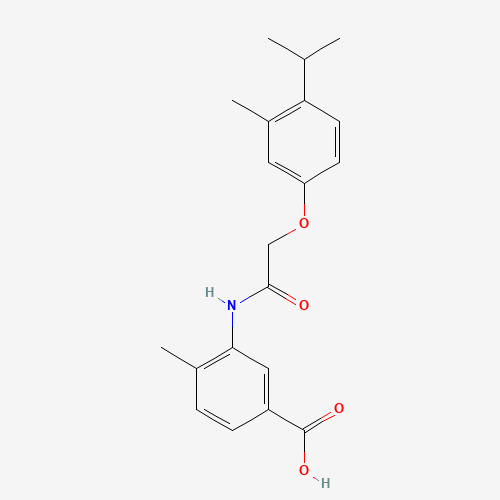 4-methyl-3-[[2-(3-methyl-4-propan-2-ylphenoxy)acetyl]amino]benzoic acid (CAS: 649773-96-6) - Related Chemical Product