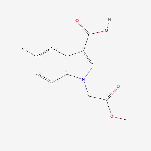 1-(2-methoxy-2-oxoethyl)-5-methylindole-3-carboxylic acid (CAS: 1404532-03-1) - Chemical Structure and Molecular Formula 