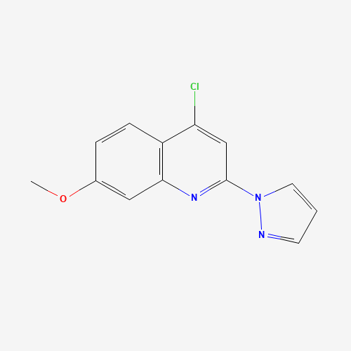 4-chloro-7-methoxy-2-pyrazol-1-ylquinoline (CAS: 918662-51-8) - Related Chemical Product