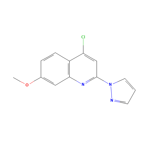 4-chloro-7-methoxy-2-pyrazol-1-ylquinoline (CAS: 918662-51-8) - Related Chemical Product