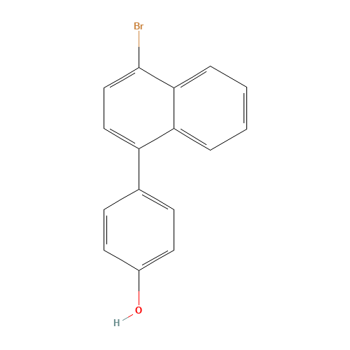 4-(4-bromonaphthalen-1-yl)phenol (CAS: 1312609-73-6) - Chemical Structure and Molecular Formula 