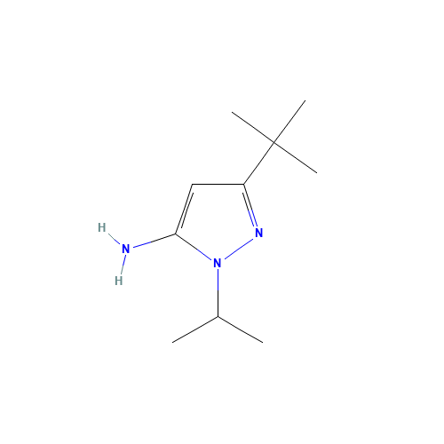 5-tert-butyl-2-propan-2-ylpyrazol-3-amine (CAS: 874136-23-9) - Chemical Structure and Molecular Formula 