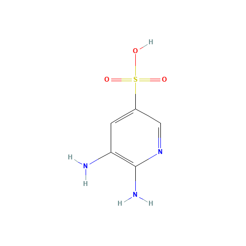 5,6-diaminopyridine-3-sulfonic acid (CAS: 100517-08-6) - Chemical Structure and Molecular Formula 