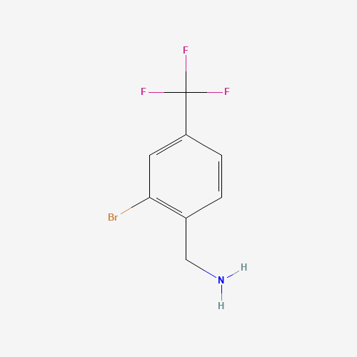 [2-bromo-4-(trifluoromethyl)phenyl]methanamine (CAS: 1001109-50-7) - Chemical Structure and Molecular Formula 