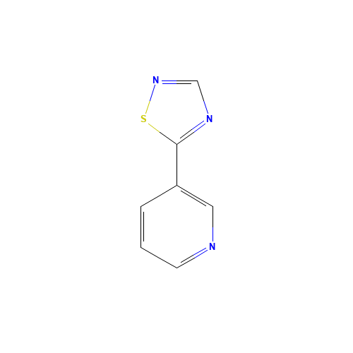 5-pyridin-3-yl-1,2,4-thiadiazole (CAS: 74466-92-5) - Chemical Structure and Molecular Formula 
