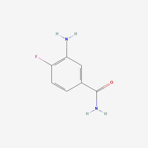 3-amino-4-fluorobenzamide (CAS: 943743-25-7) - Chemical Structure and Molecular Formula 