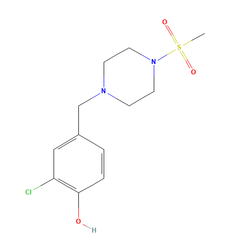 2-chloro-4-[(4-methylsulfonylpiperazin-1-yl)methyl]phenol (CAS: 1370209-60-1) - Related Chemical Product