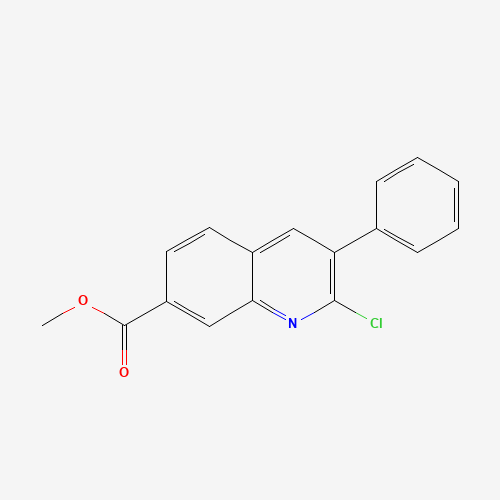 methyl 2-chloro-3-phenylquinoline-7-carboxylate (CAS: 1383849-48-6) - Chemical Structure and Molecular Formula 