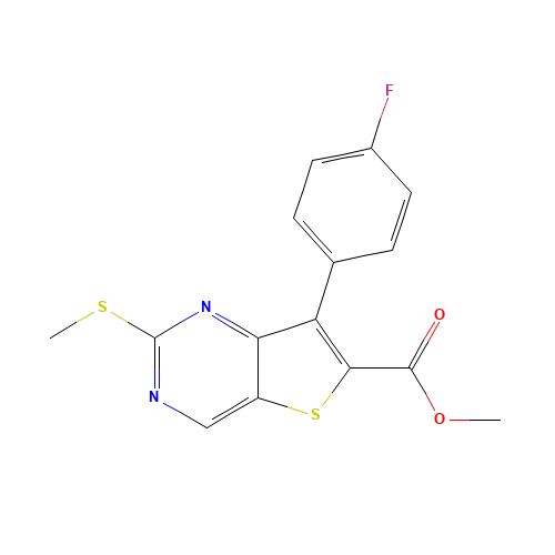 methyl 7-(4-fluorophenyl)-2-methylsulfanylthieno[3,2-d]pyrimidine-6-carboxylate (CAS: 1462949-99-0) - Related Chemical Product