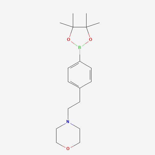 4-[2-[4-(4,4,5,5-tetramethyl-1,3,2-dioxaborolan-2-yl)phenyl]ethyl]morpholine (CAS: 364794-81-0) - Chemical Structure and Molecular Formula 