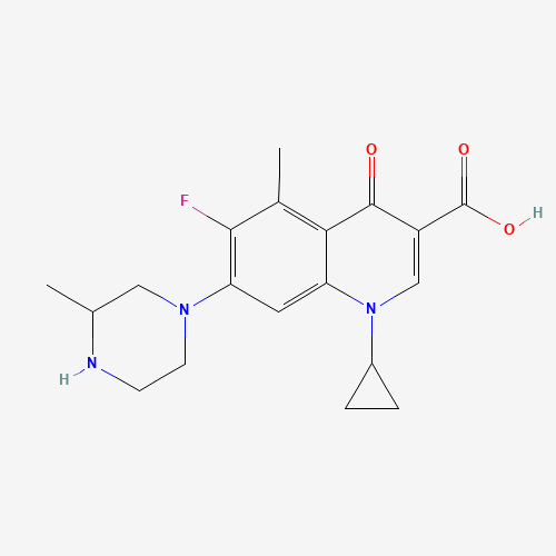 1-cyclopropyl-6-fluoro-5-methyl-7-(3-methylpiperazin-1-yl)-4-oxoquinoline-3-carboxylic acid (CAS: 119914-60-2) - Related Chemical Product
